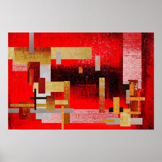抽象芸術スクウェアアートポスタープリント ポスター (正面)