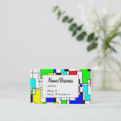 抽象芸術スクエアアートパターンアーティスト 名刺 (スタンド正面)