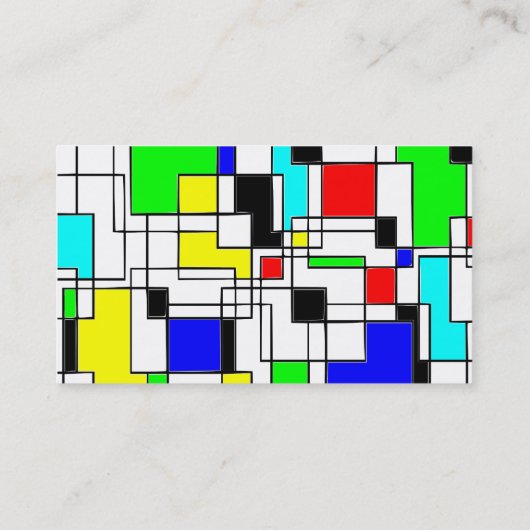 抽象芸術スクエアアートパターンアーティスト 名刺 (裏面)