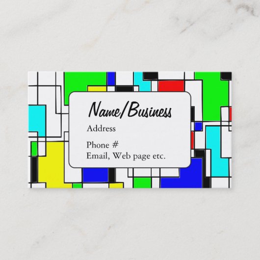 抽象芸術スクエアアートパターンアーティスト 名刺 (正面)