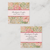 抽象芸術スクエアビジネスカード スクエア名刺 (正面/裏面)