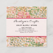 抽象芸術スクエアビジネスカード スクエア名刺 (裏面)