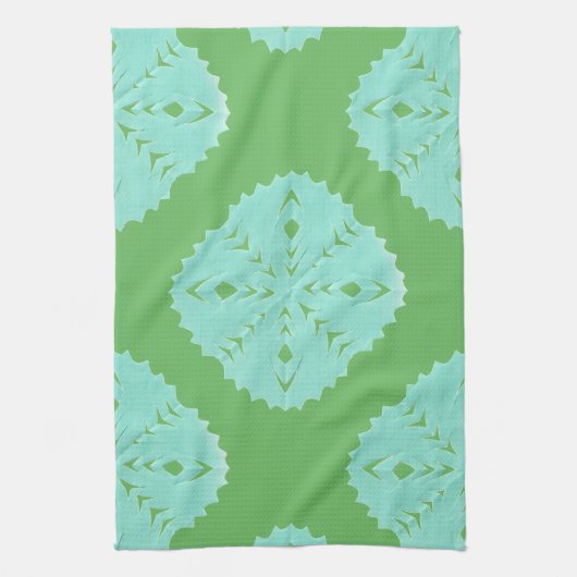 抽象芸術スクエアワイシナンキBL キッチンタオル (縦)