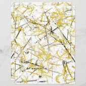 抽象芸術スクライブズ – マスタードブラウンスクラップブック紙 (正面/裏面)