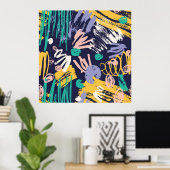 抽象芸術スクライブルドードル ポスター (ホームオフィス)