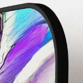 抽象芸術スケッチカラフル花 ピックルボールラケット (左詳細)