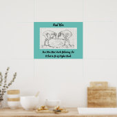 抽象芸術スケッチポールクレー2人の男性が出会う ポスター (キッチン)