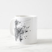 抽象芸術スケルトンのマグカップ コーヒーマグカップ (正面左)