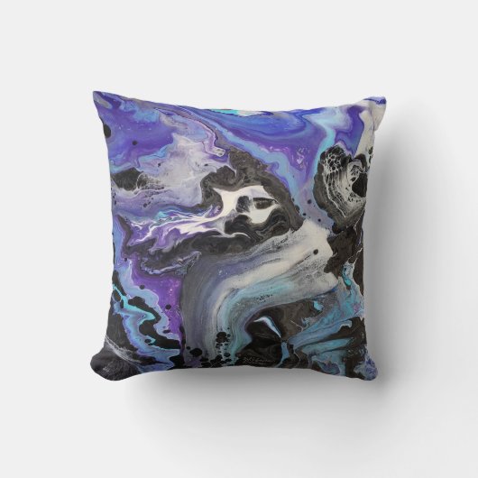 抽象芸術スケルトンデザインハロウィーンまたは任意の時間 クッション (正面)