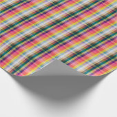 抽象芸術スコティッシュプレイド ラッピングペーパー (角)