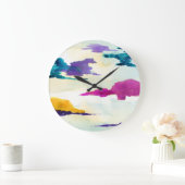 抽象芸術スコティッシュロック絵画水彩時計 ラージ壁時計 (ホーム)