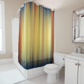 抽象芸術スストライプペクトラムバックグラウンドブルー金ゴールド シャワーカーテン (インサイチュ)
