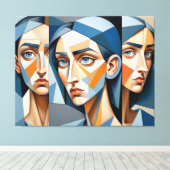 抽象芸術スタイリッシュアートキャンバユニークスホームデコール キャンバスプリント (インサイチュ (ウッドフロア))