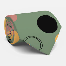 抽象芸術スタイリッシュデザインの緑のパターン男性 ネクタイ