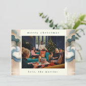 抽象芸術スタイリッシュフォトクリスマスフラットホリデーカード シーズンカード (スタンド正面)