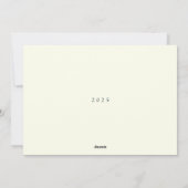 抽象芸術スタイリッシュフォトクリスマスフラットホリデーカード シーズンカード (裏面)