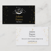 抽象芸術スタイリッシュ型マニキュア 名刺 (正面/裏面)