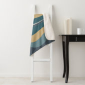 抽象芸術スタイリッシュ大理石スワールティール（緑がかった色）と金ゴールド シェルパブランケット (インサイチュ)