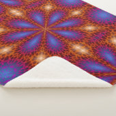 抽象芸術スタイリッシュ色数々ののシェルパ毛布 シェルパブランケット (3/4)