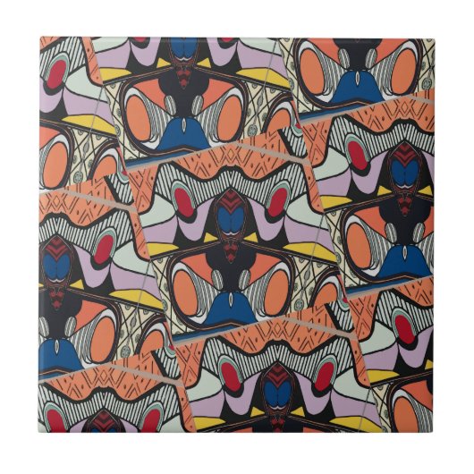 抽象芸術スタイルスペインのタイル タイル (正面)