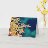 抽象芸術スタイルハミングバードフラワーズアートカード カード (黄色い花)