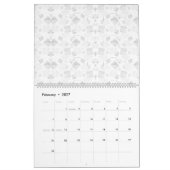 抽象芸術スタイル化された図形の繰り返しパターン(l) カレンダー (2月 2027)