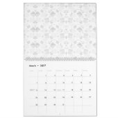 抽象芸術スタイル化された図形の繰り返しパターン(l) カレンダー (3月 2027)