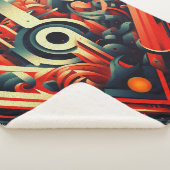 抽象芸術スタイル化された図形 シェルパブランケット (3/4)