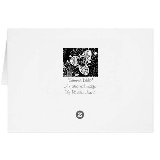 抽象芸術スタイル花の白黒の同時代性 (裏面横)