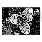 抽象芸術スタイル花の白黒の同時代性 (正面横)