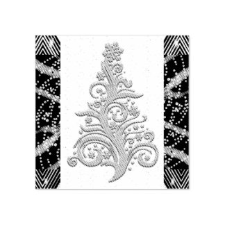 抽象芸術スタンプ – 抽象芸術クリスマスツリー ラバースタンプ