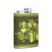 抽象芸術スターおよび円パターン フラスク (右)