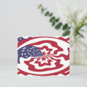 抽象芸術スターとストライプ米国愛国芸術 ポストカード (スタンド正面)