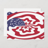 抽象芸術スターとストライプ米国愛国芸術 ポストカード (正面/裏面)