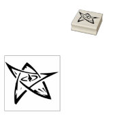 抽象芸術スターの切手 ラバースタンプ (押印)