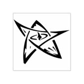 抽象芸術スターの切手 ラバースタンプ (インプリント)