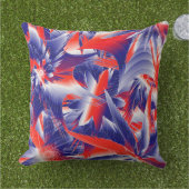 抽象芸術スターズレッドホワイトアンドブルー クッション (芝生)