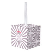 抽象芸術スターバストサンダー_コーブ キューブオーナメント (裏面アングル)