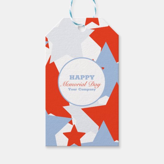 抽象芸術スターメモリアルデーイベントパーティー ギフトタグ (正面)