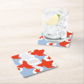 抽象芸術スターメモリアルデーイベントパーティー スクエアペーパーコースター (インサイチュ)