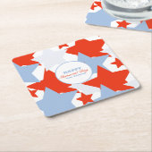 抽象芸術スターメモリアルデーイベントパーティー スクエアペーパーコースター (アングル)