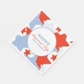 抽象芸術スターメモリアルデーイベントパーティー スタンダードランチョンナプキン (角)