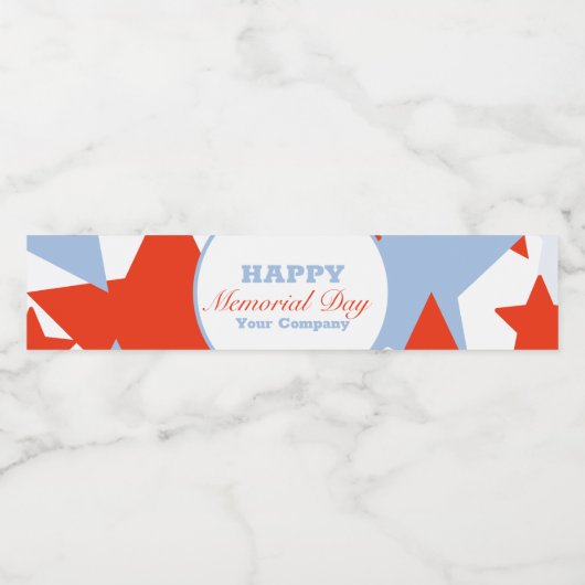 抽象芸術スターメモリアルデーイベントパーティー ペットボトルラベル (シングルラベル)