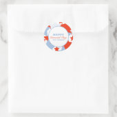 抽象芸術スターメモリアルデーイベントパーティー ラウンドシール (バッグ)