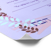 抽象芸術スターユダヤベビー名前付け誕生証明書 ポスター (角)