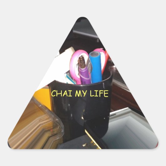 抽象芸術スチルライフティーマグオフィス文房文房芸術 三角形シール (正面)