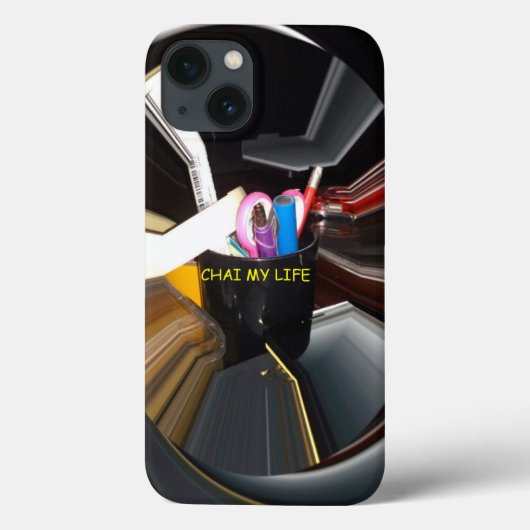 抽象芸術スチルライフティーマグオフィス文房文房芸術 Case-Mate iPhoneケース (裏面)