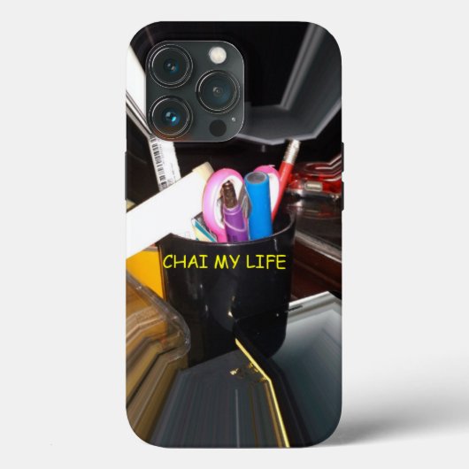 抽象芸術スチルライフティーマグオフィス文房文房芸術 Case-Mate iPhoneケース (裏面)