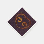 抽象芸術スチームパンクハート スタンダードカクテルナプキン (角)