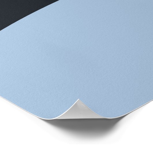 抽象芸術スチールブルースタイル化ビーチシースケープ ポスター (角)